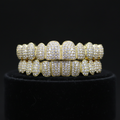 Iced out diamond gold grillz hip hop jewelry full set